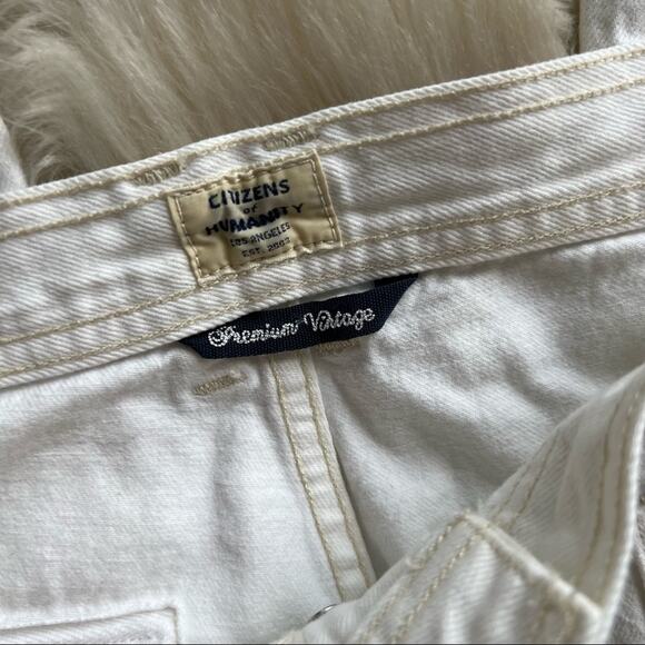 citizens of humanity wide leg eva utility crop jeans size 32 - Picture 3 of 10